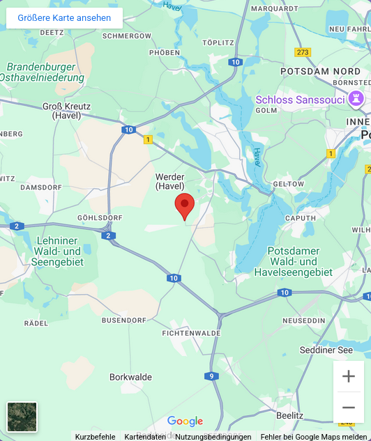 Karte Standort Werder (Havel)